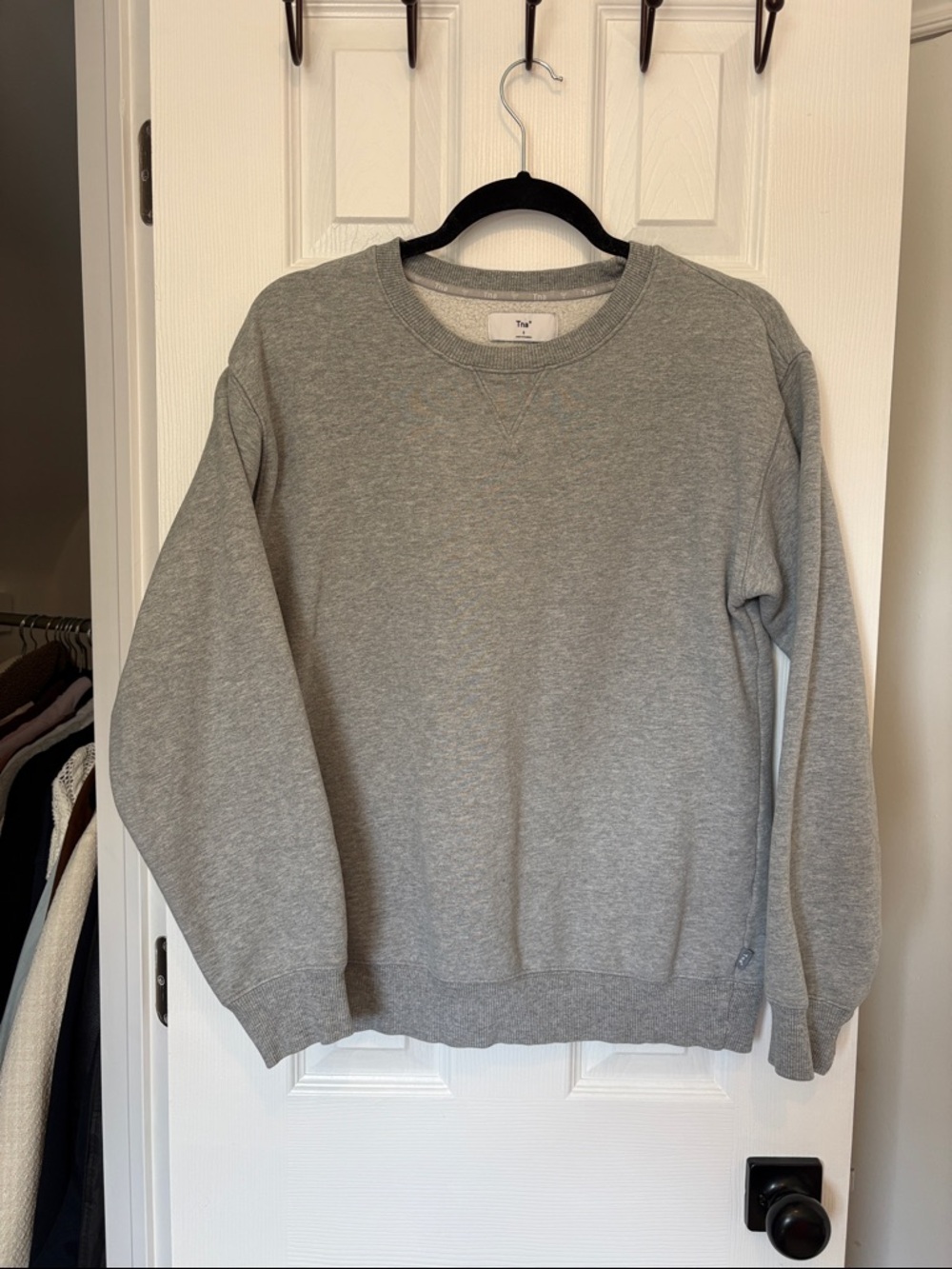 Aritzia TNA grey crew neck sweater - size small